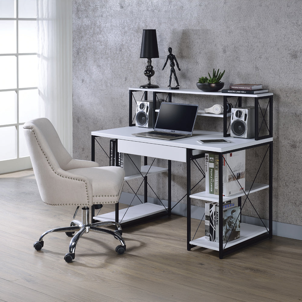 Amiel White & Black Desk - Ornate Home