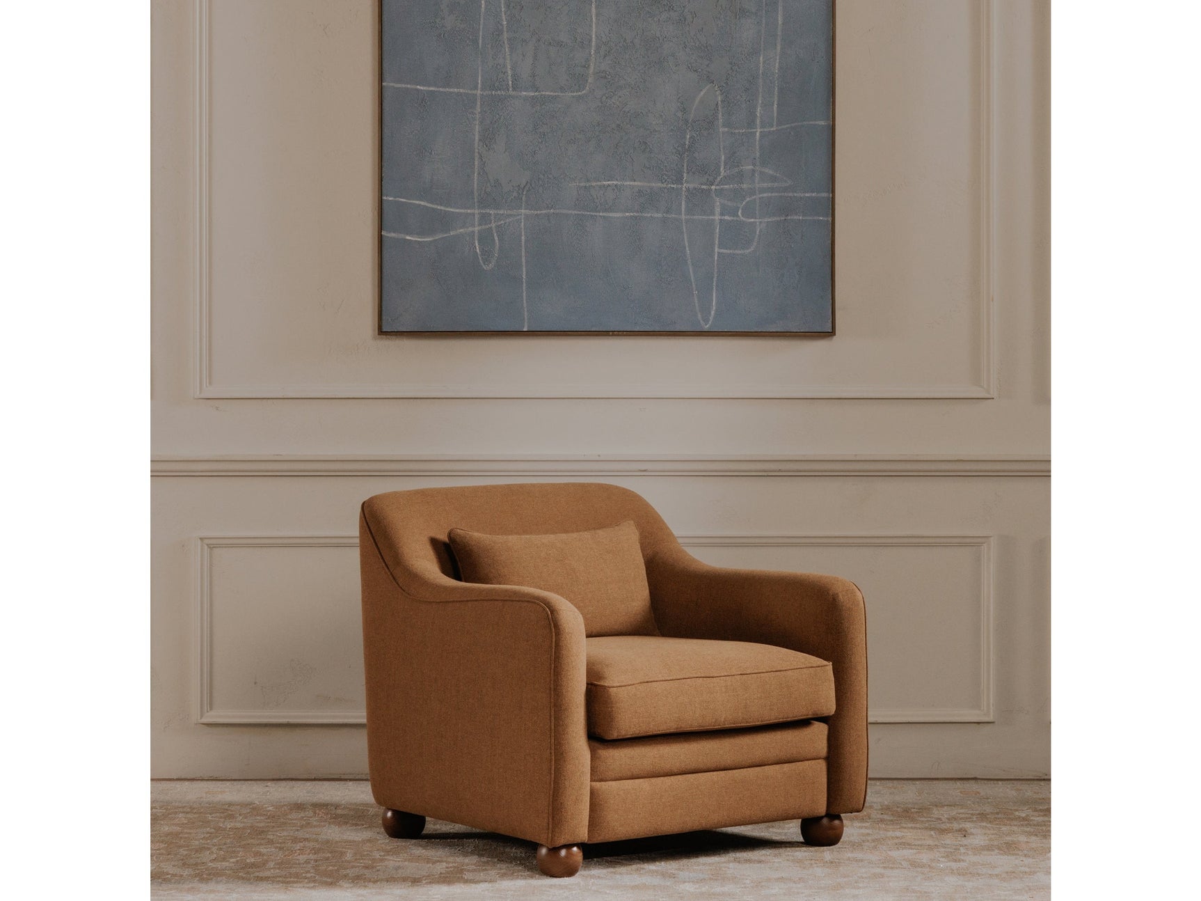 Amira Rust Accent Chair - Ornate Home