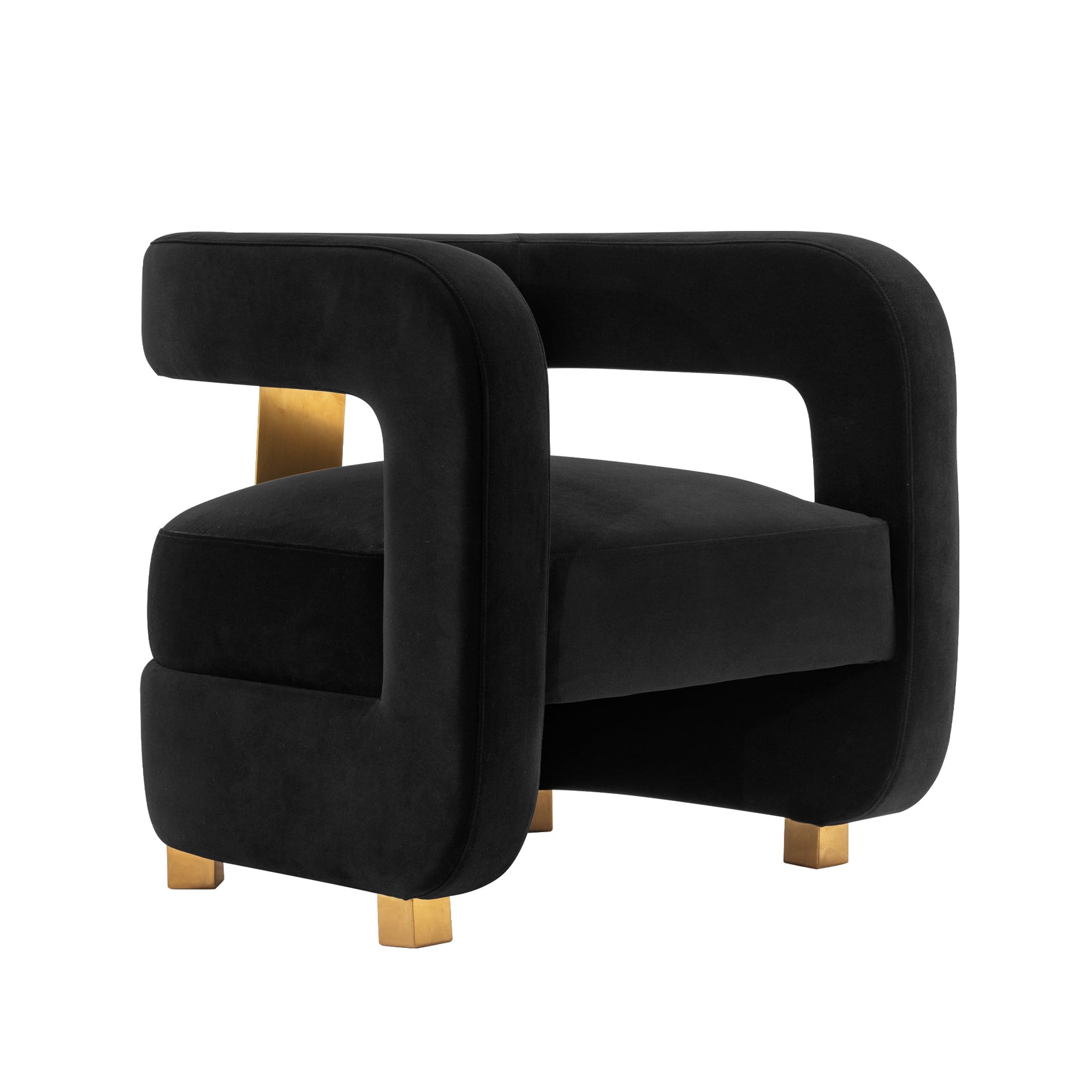 Amirah Accent Chair in Black - Ornate Home