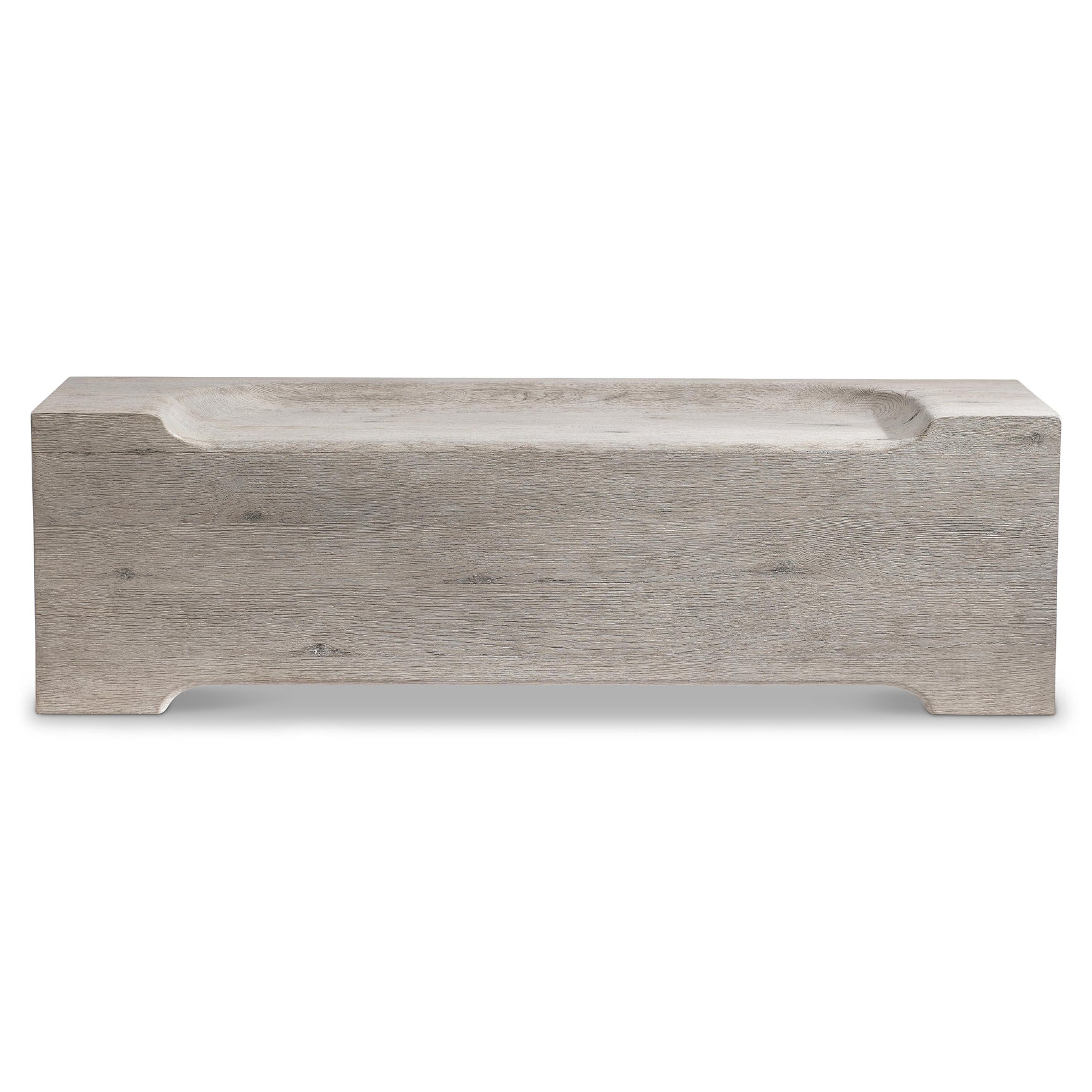 Amirus Grey Wood Bench - Ornate Home