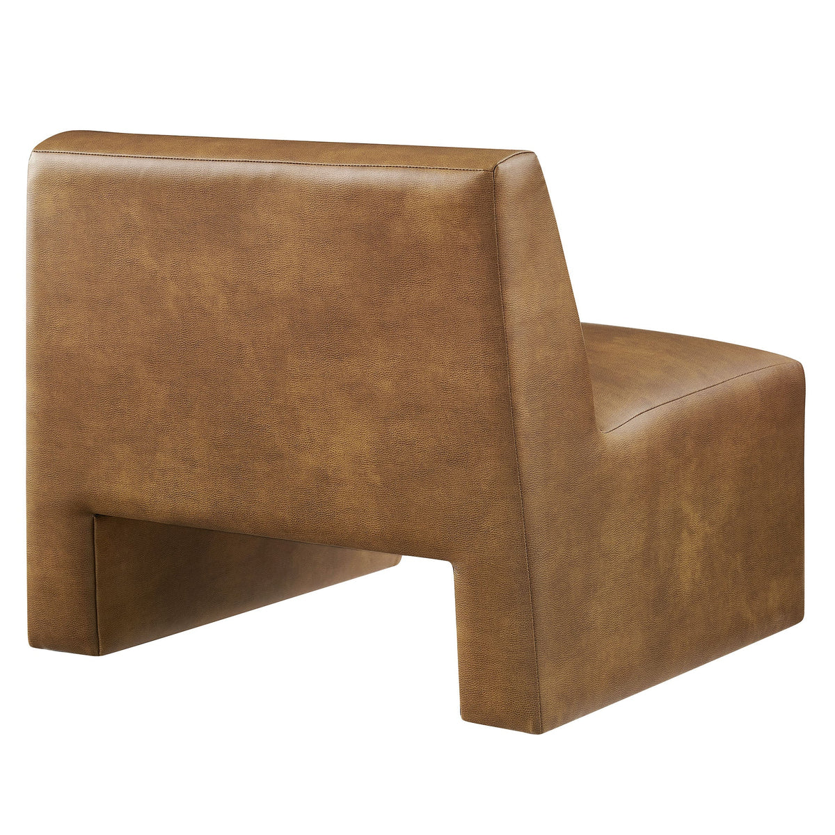 Amita Canyon Vegan Leather Armless Accent Chair - Ornate Home