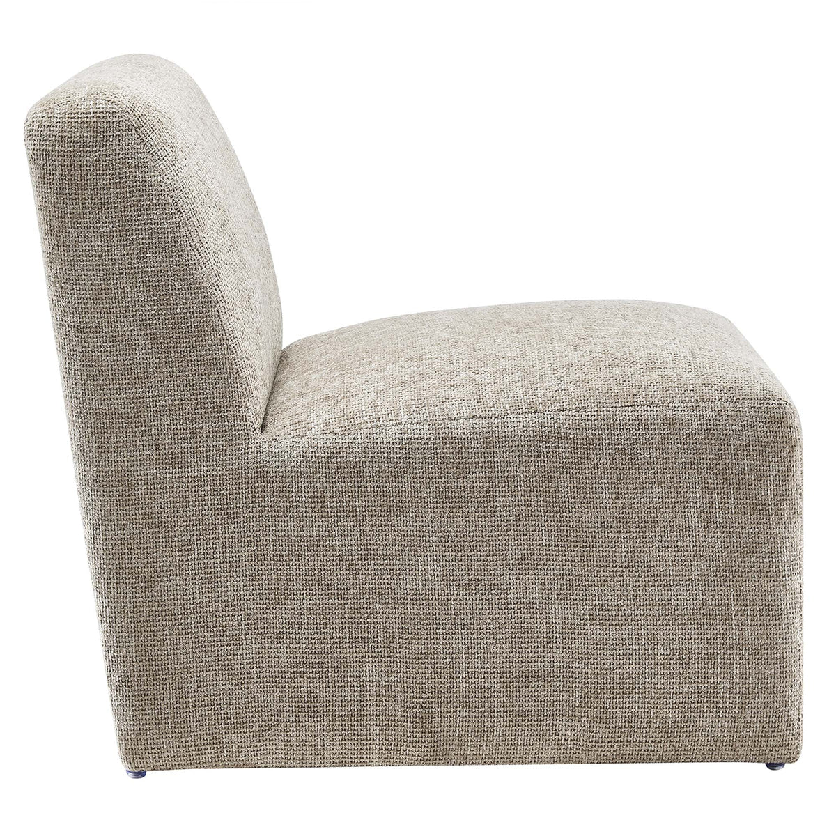 Amita Khaki Chenille Upholstered Accent Chair - Ornate Home