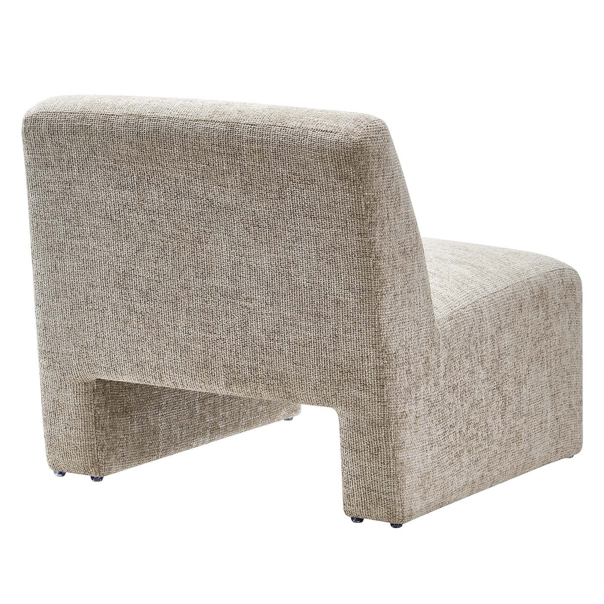 Amita Khaki Chenille Upholstered Accent Chair - Ornate Home