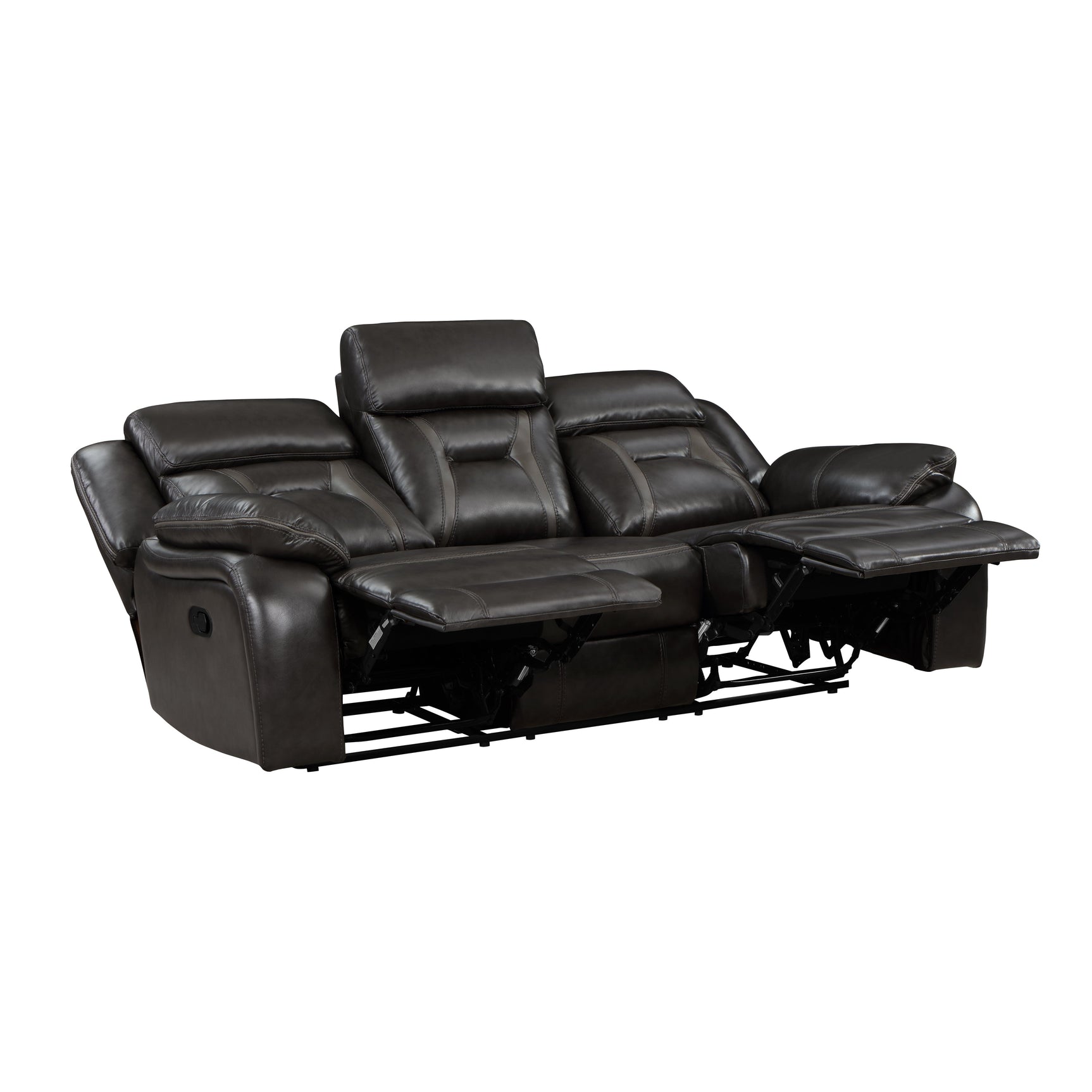 Amite Dark Gray Double Reclining Sofa - Ornate Home