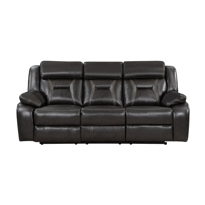 Amite Dark Gray Power Double Reclining Sofa - Ornate Home
