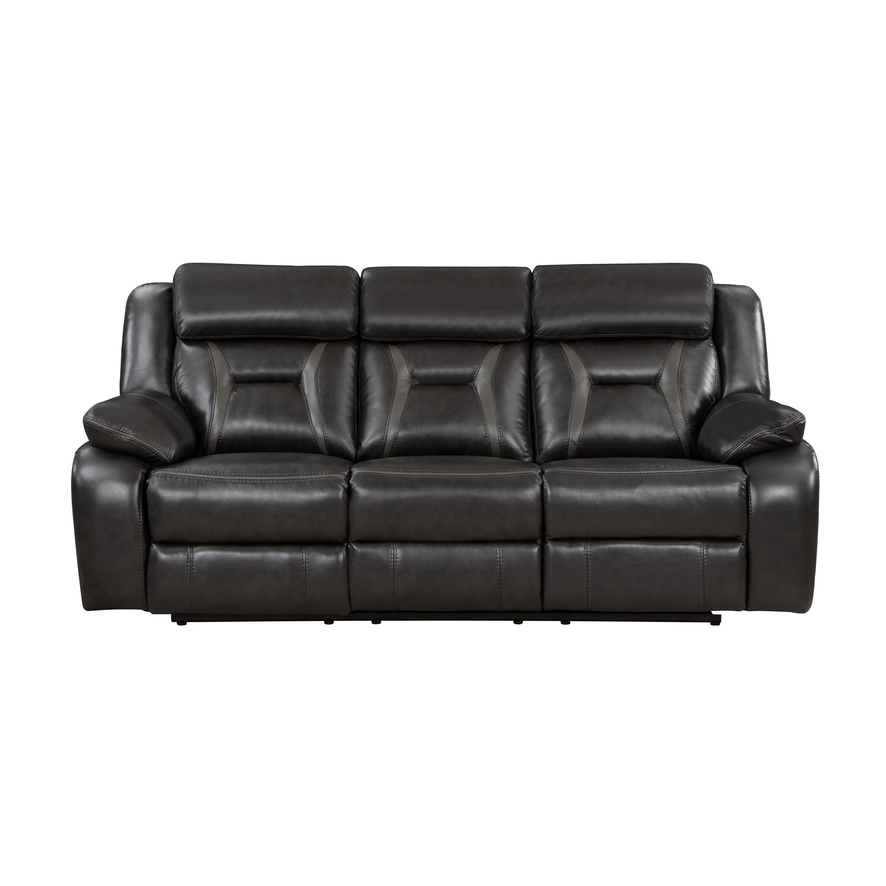 Amite Dark Gray Power Reclining Sofa and Loveseat - Ornate Home