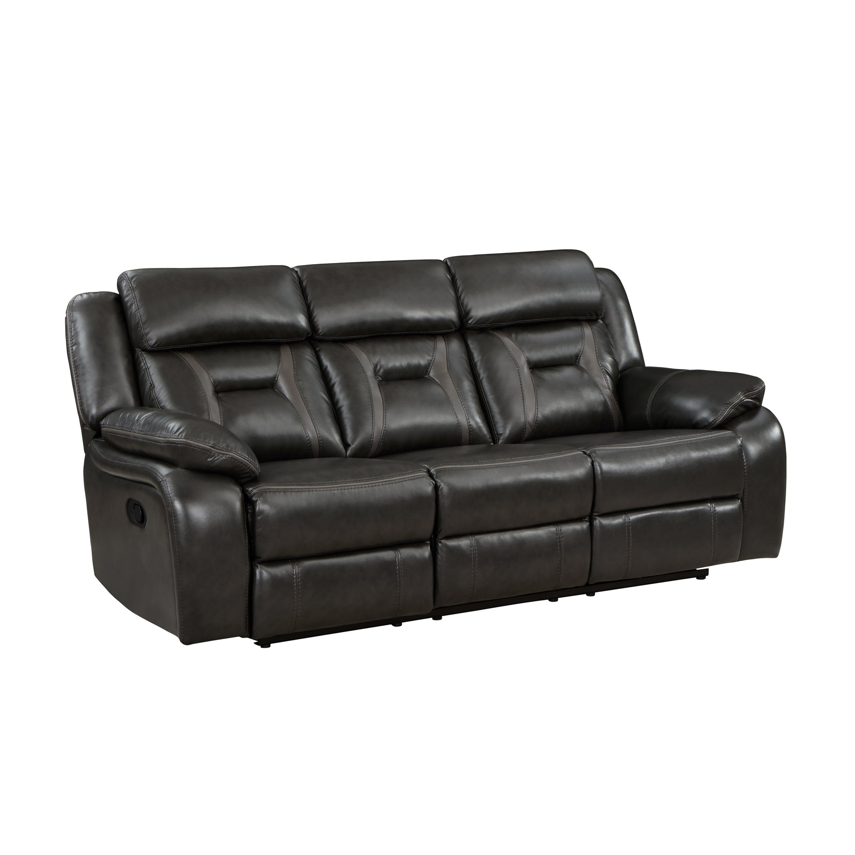 Amite Dark Gray Reclining Sofa & Loveseat - Ornate Home