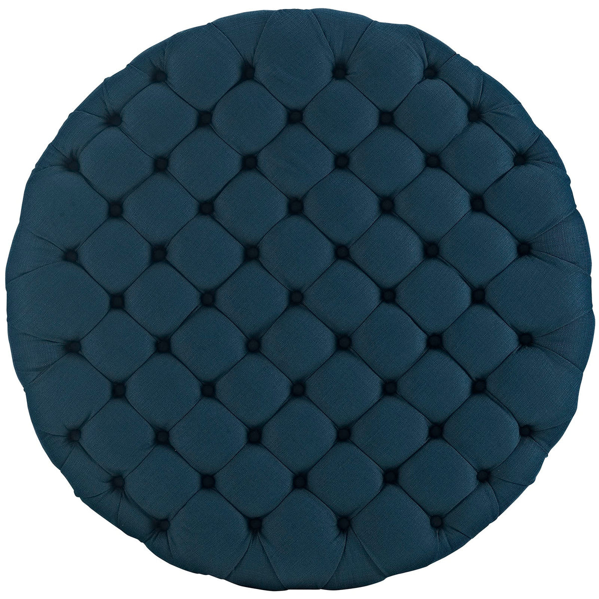 Amour Azure Upholstered Fabric Ottoman - Ornate Home