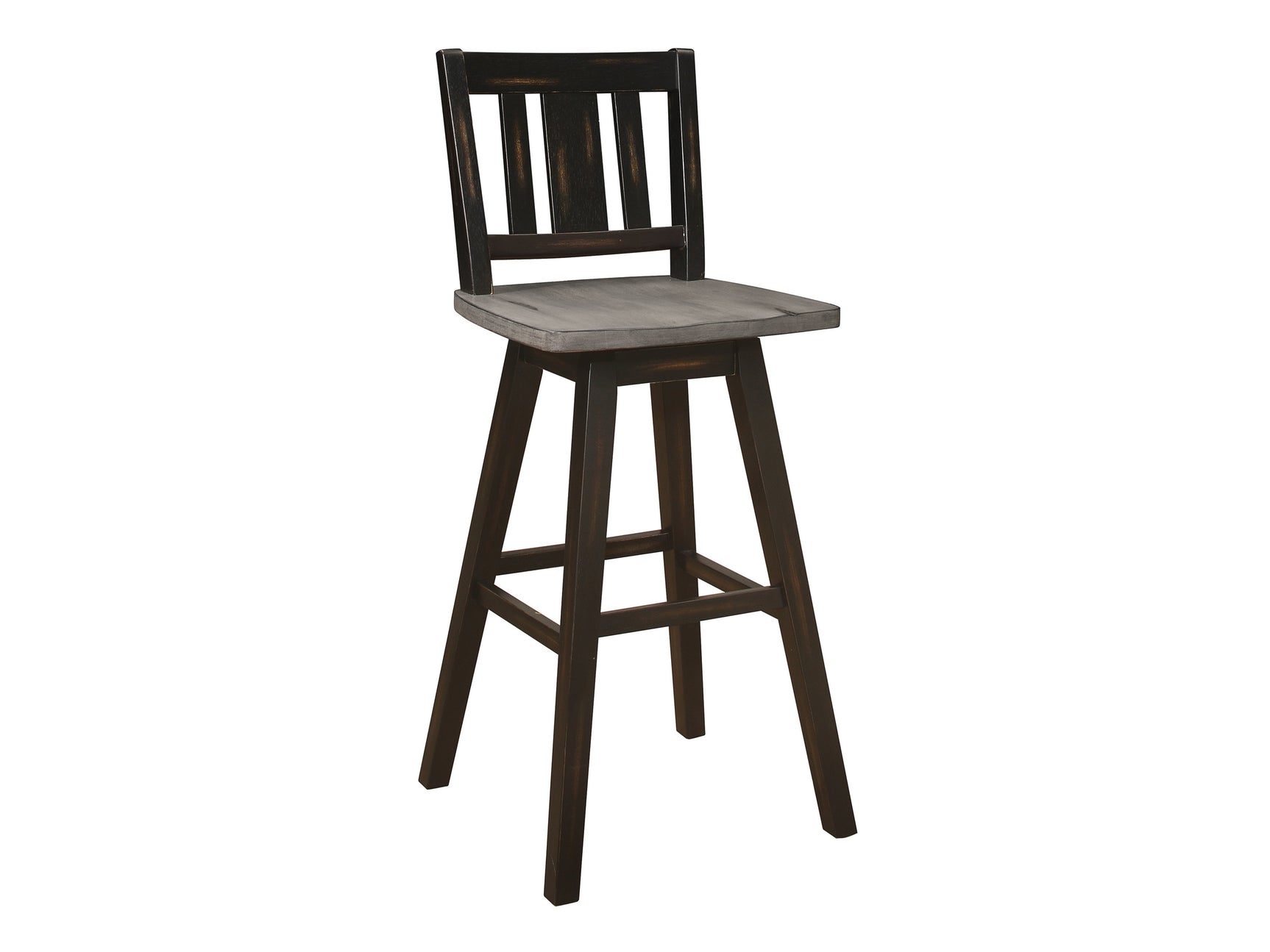 Amsonia Black Swivel Pub Counter Height Chair - Ornate Home