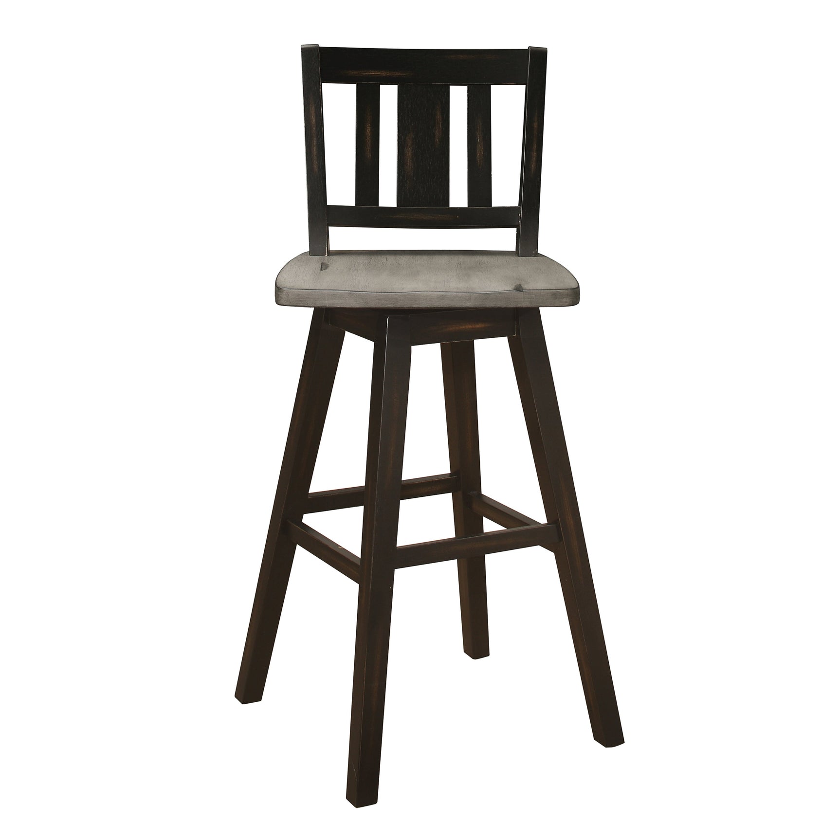 Amsonia Black Swivel Pub Counter Height Chair - Ornate Home