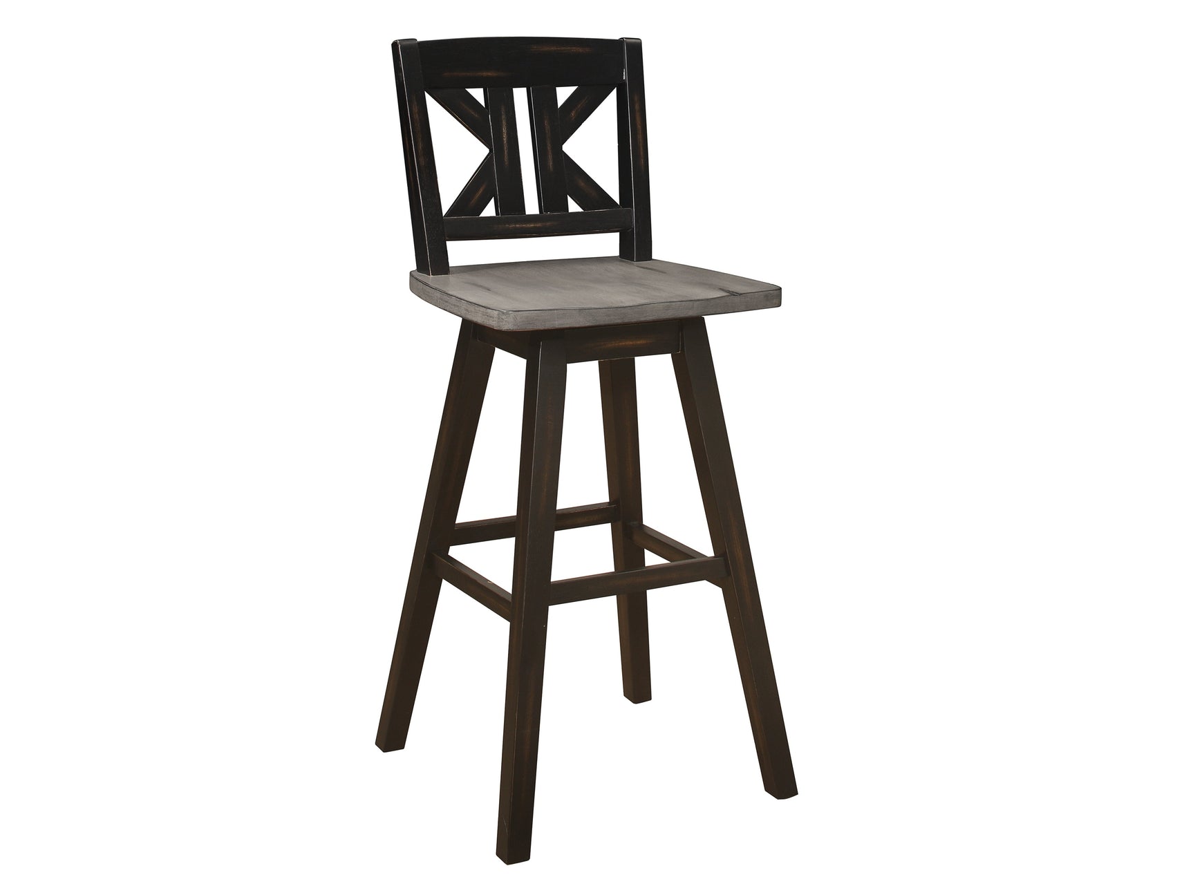 Amsonia Black Swivel Pub Counter Height Chair - Ornate Home