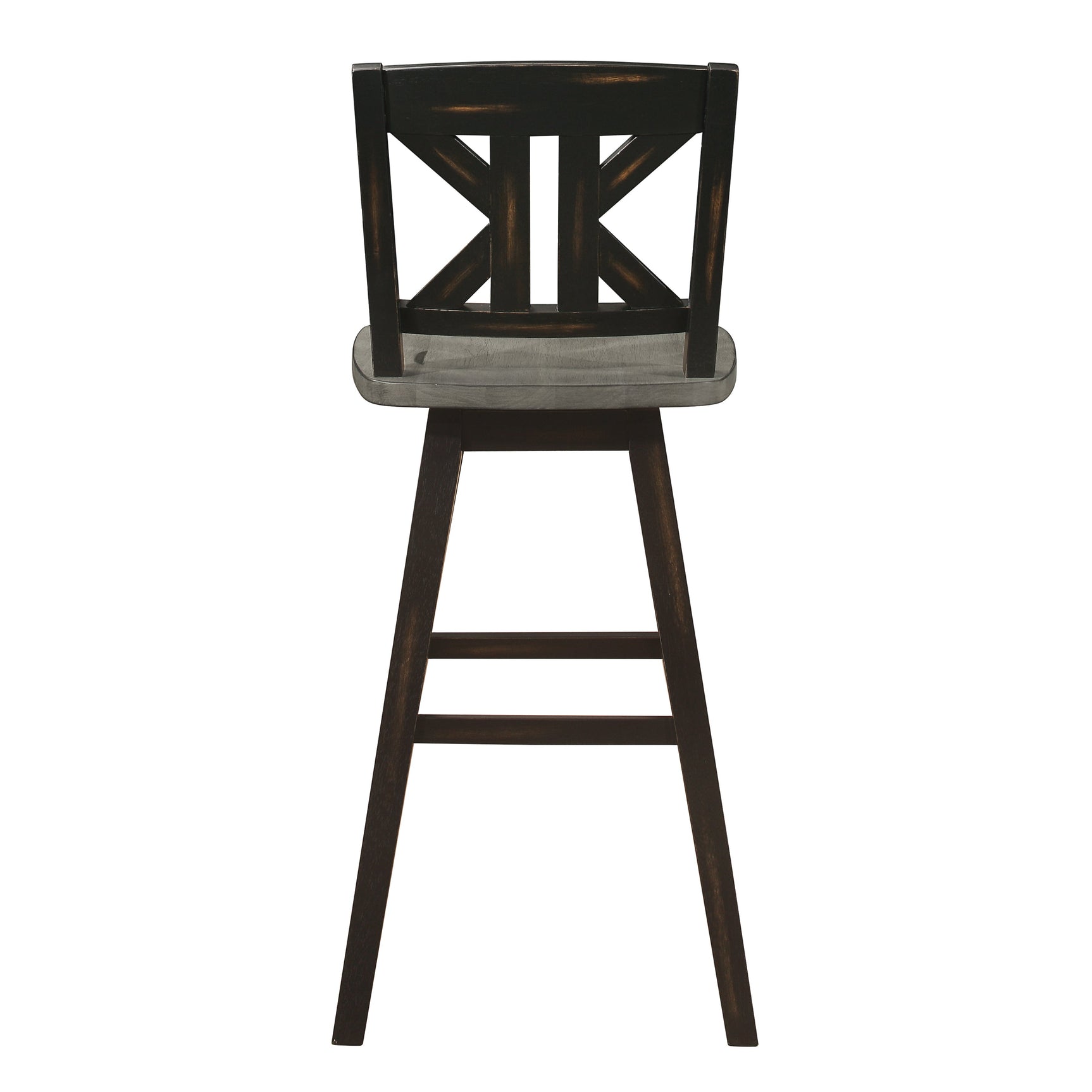 Amsonia Black Swivel Pub Counter Height Chair - Ornate Home