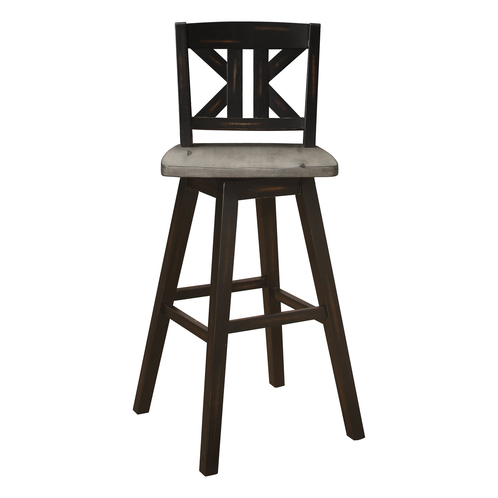 Amsonia Black Swivel Pub Counter Height Chair - Ornate Home