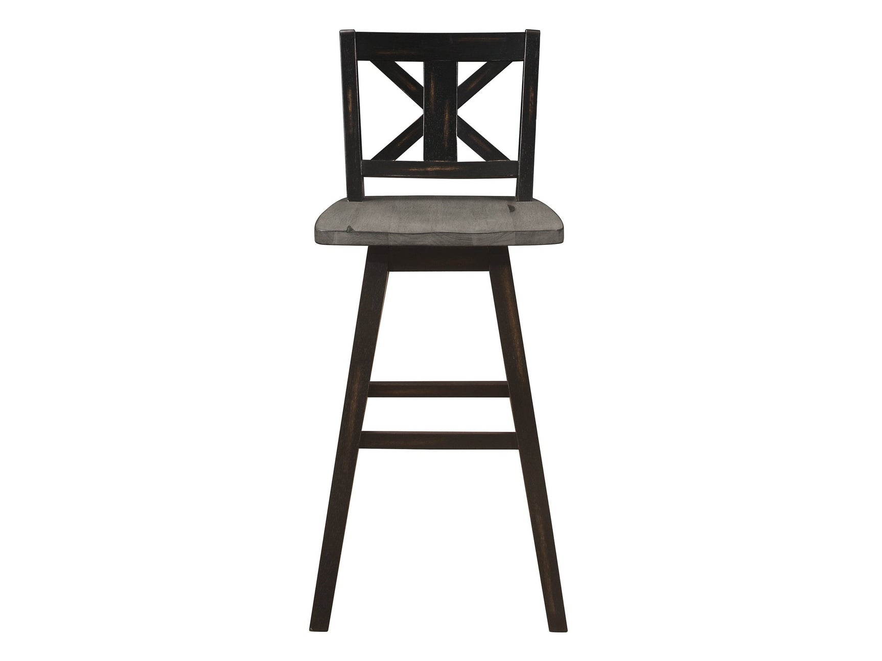 Amsonia Black Swivel Pub Counter Height Chair - Ornate Home