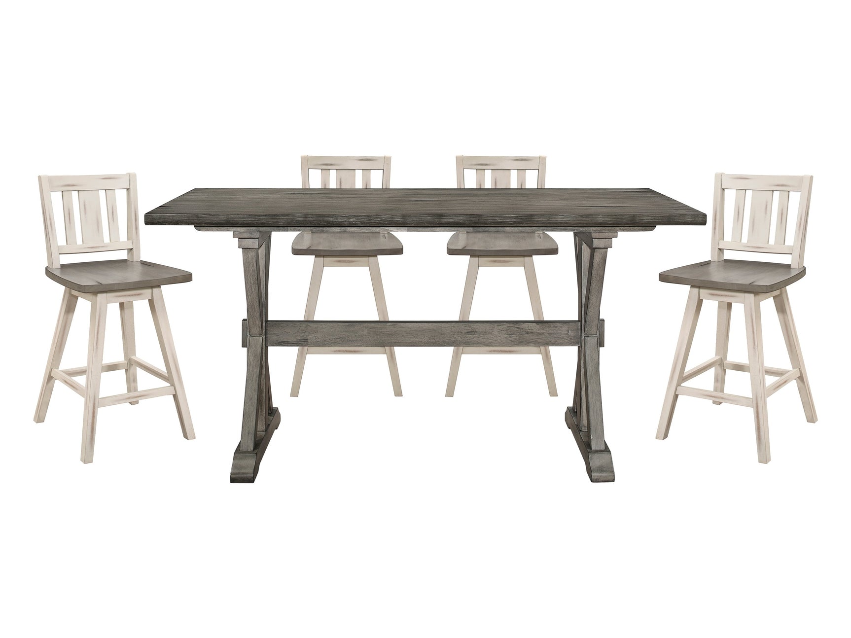 Amsonia Gray 5-piece Dining Table Set - Ornate Home