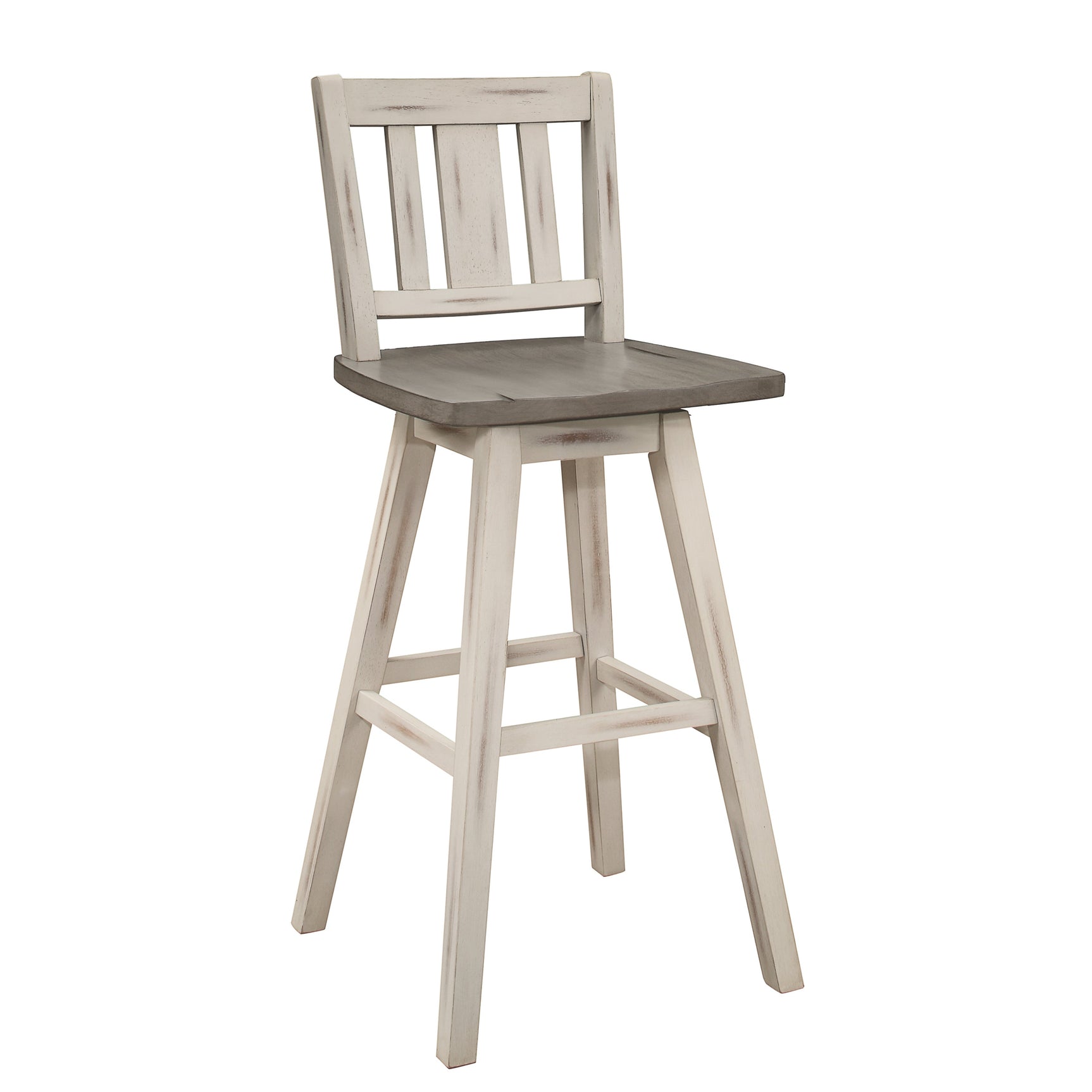 Amsonia White Swivel Pub Counter Height Chair - Ornate Home
