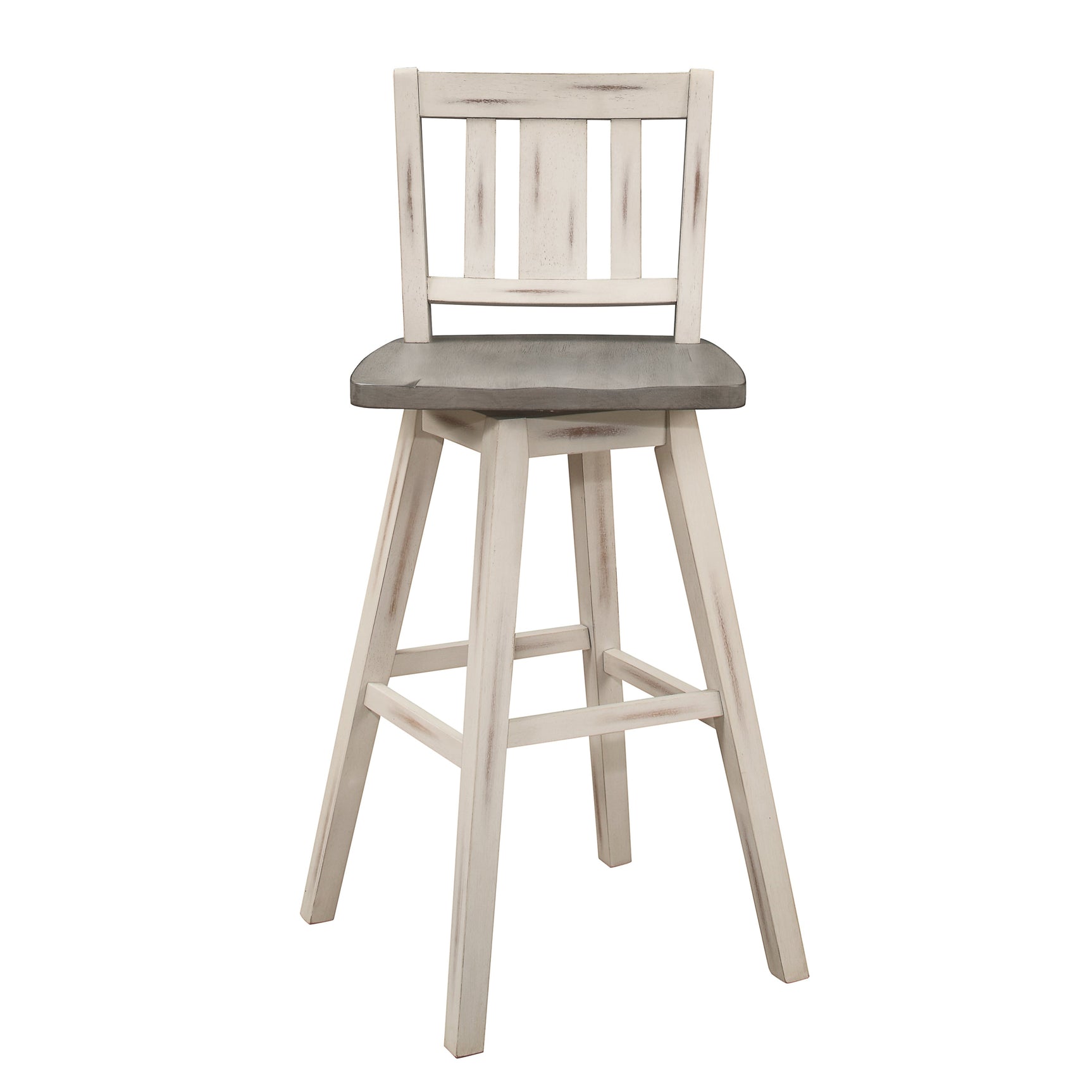 Amsonia White Swivel Pub Counter Height Chair - Ornate Home
