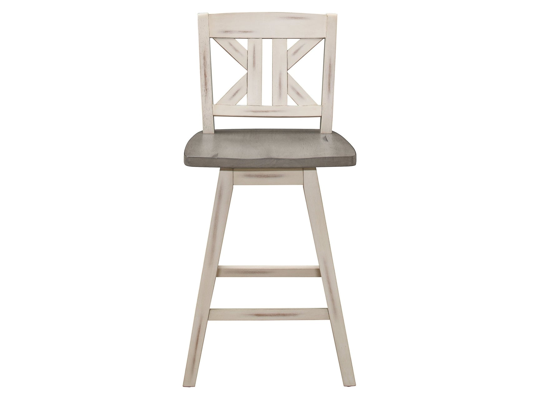Amsonia White Swivel Pub Counter Height Chair - Ornate Home
