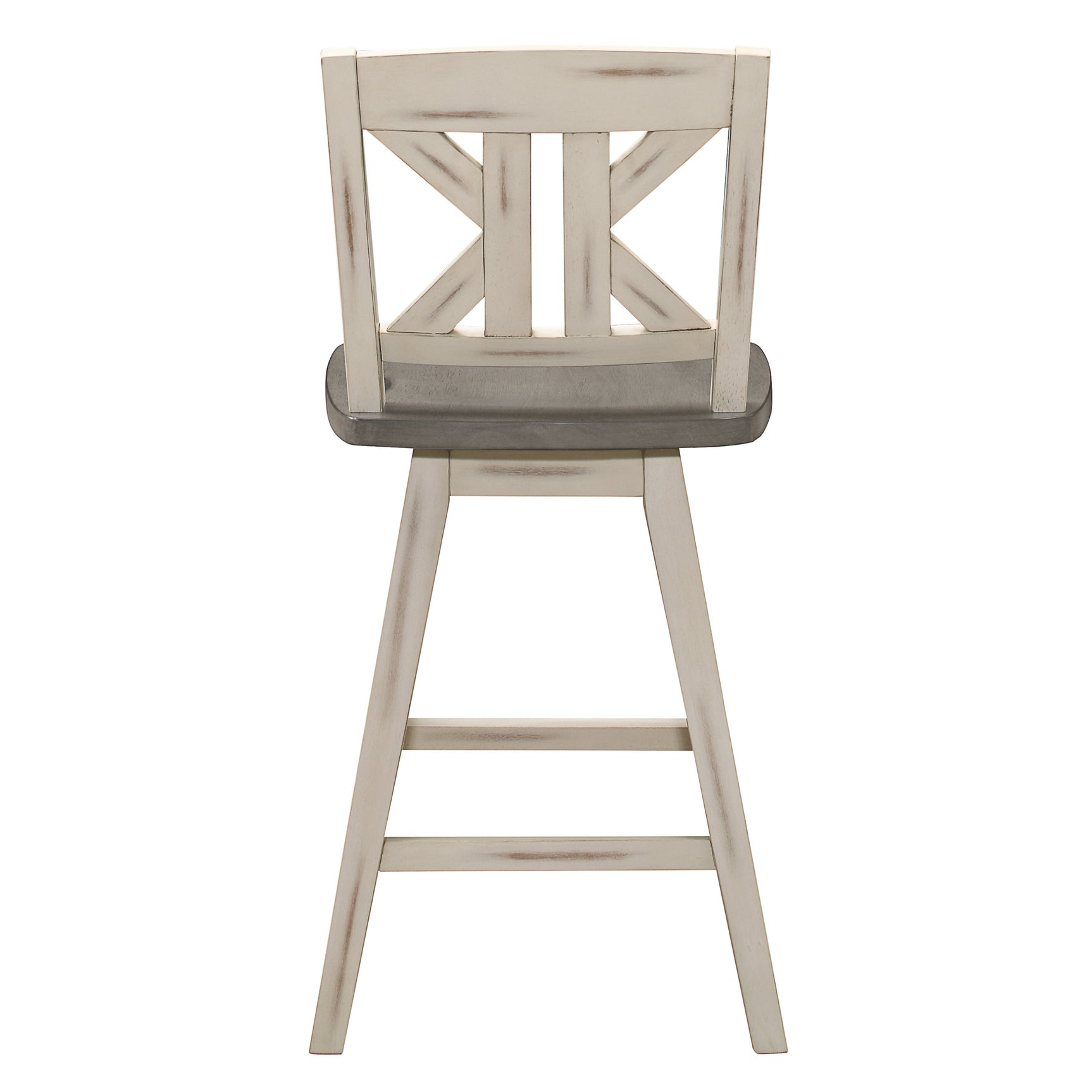 Amsonia White Swivel Pub Counter Height Chair - Ornate Home