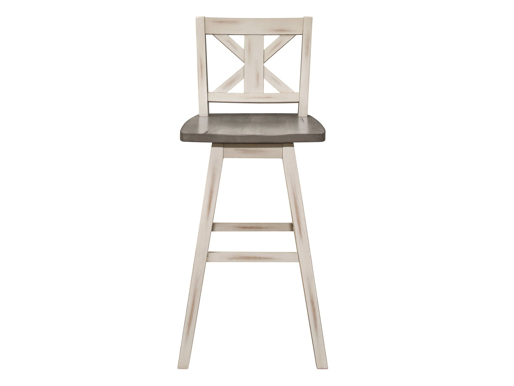 Amsonia White Swivel Pub Counter Height Chair - Ornate Home