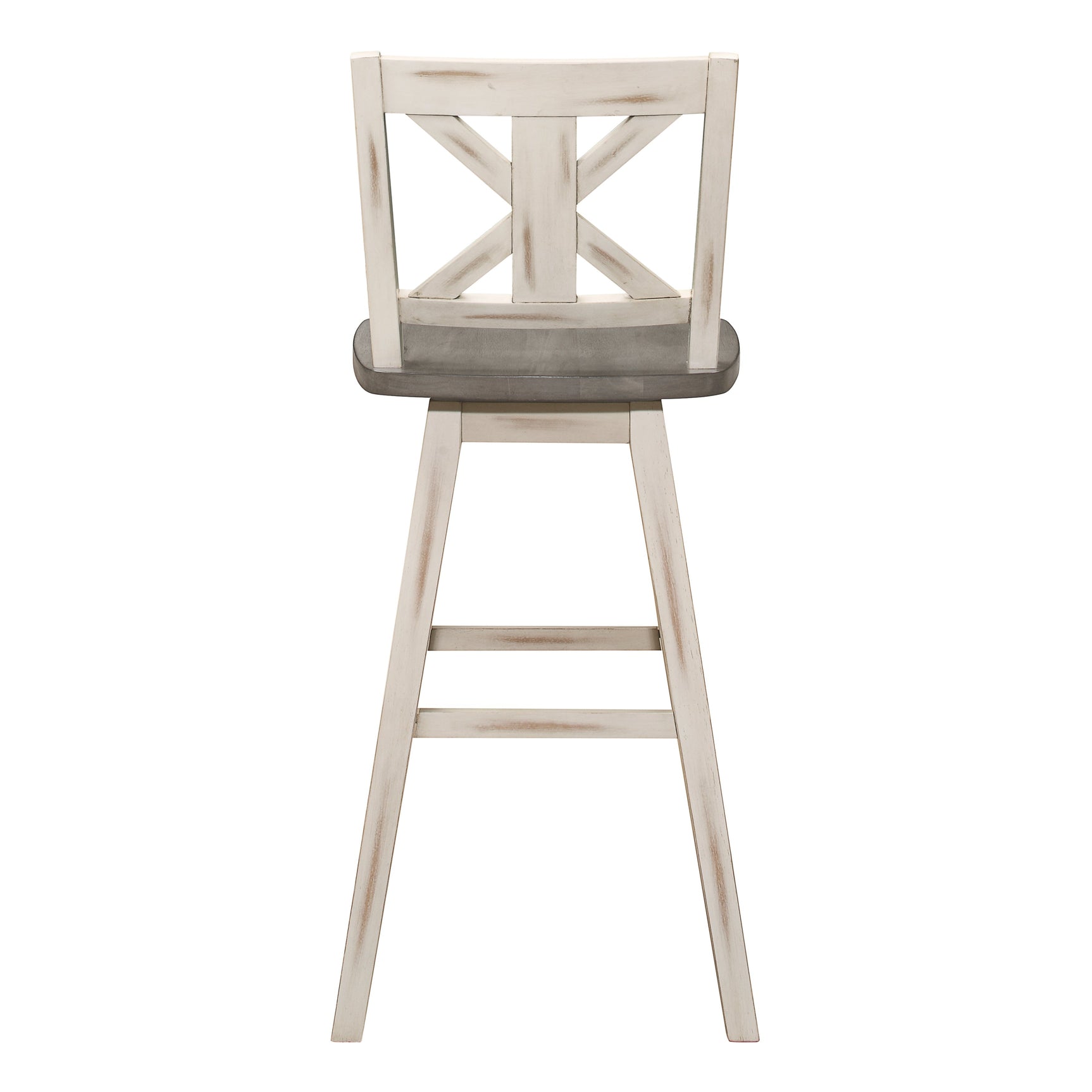 Amsonia White Swivel Pub Counter Height Chair - Ornate Home