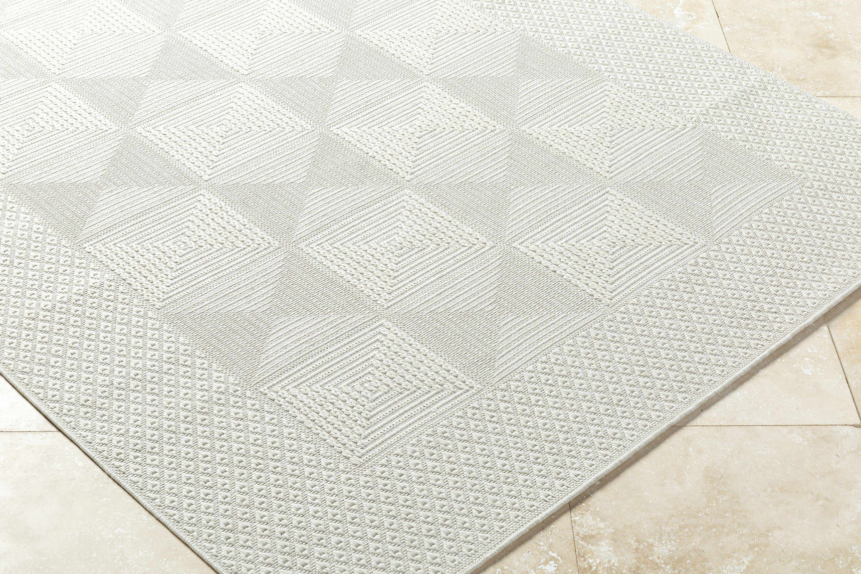Anabia White Outdoor Area Rug - Ornate Home