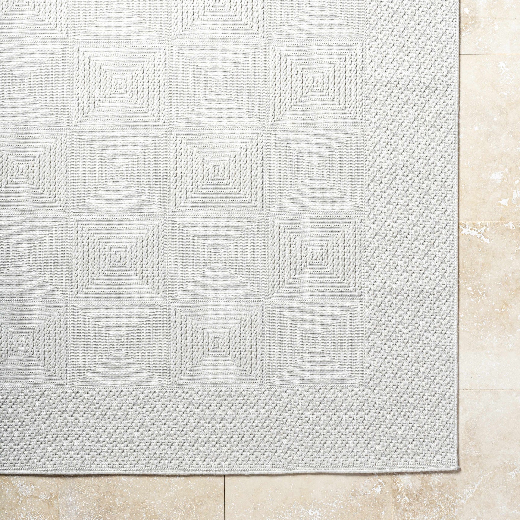 Anabia White Outdoor Area Rug - Ornate Home