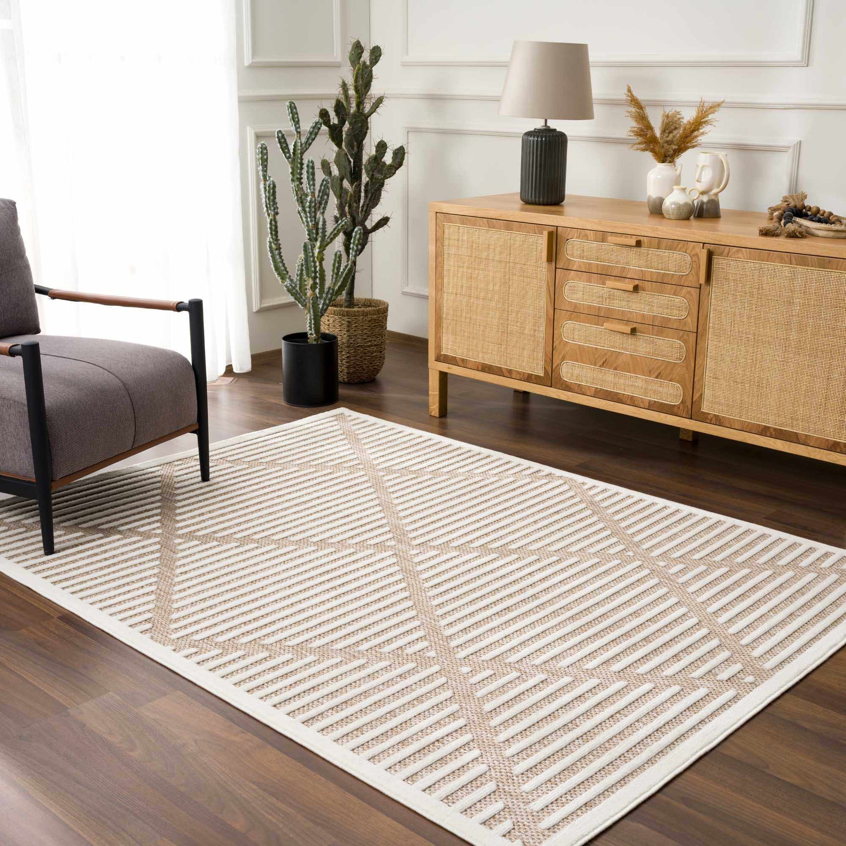 Anah Cream Outdoor Rug - Ornate Home