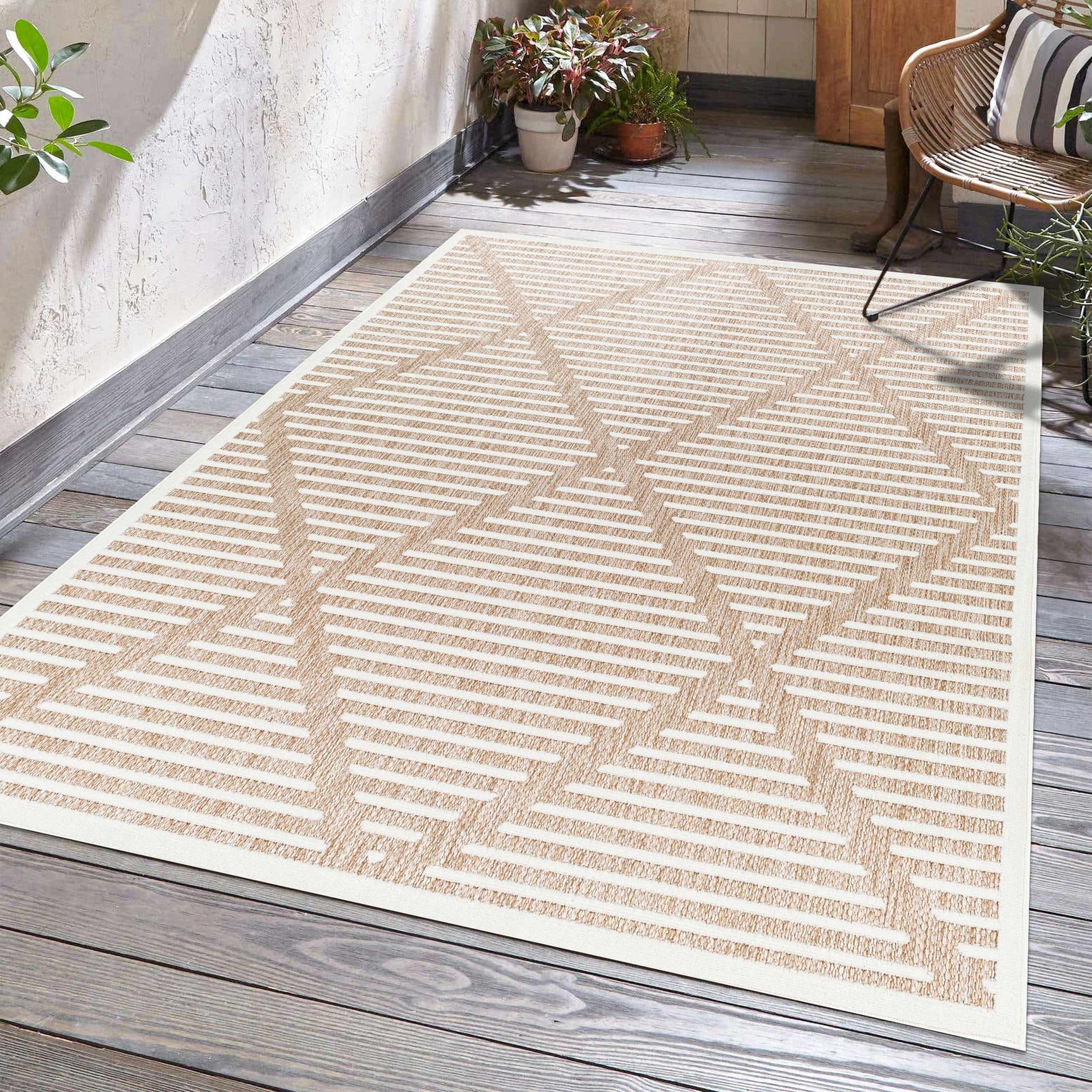 Anah Cream Outdoor Rug - Ornate Home