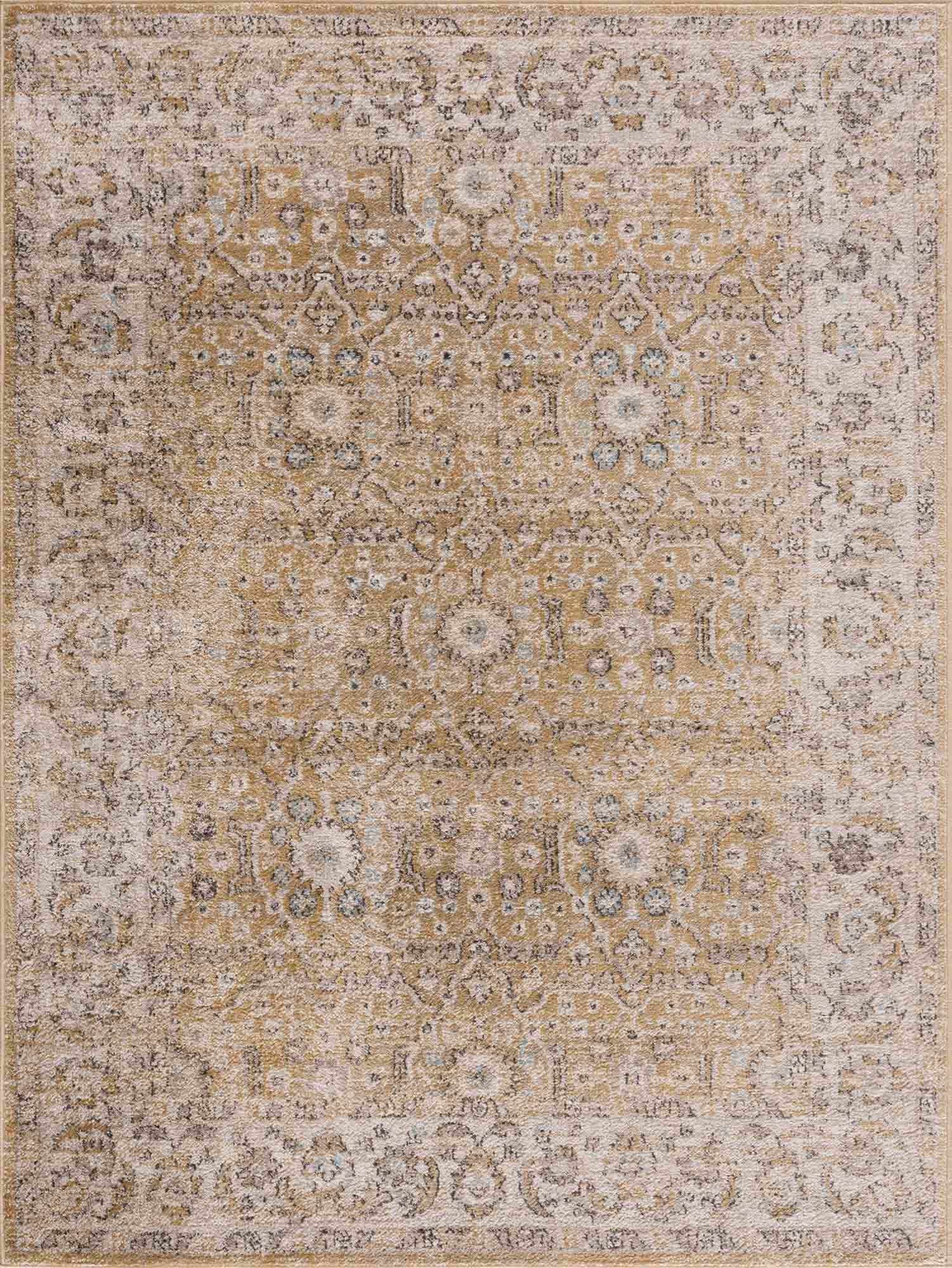 Anana Gold & Beige Area Rug - Clearance - Ornate Home