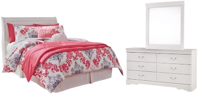 Anarasia Full Sleigh Headboard, Dresser and Mirror (Online Special Price) - Ornate Home