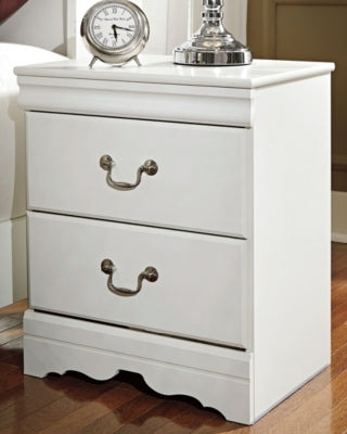 Anarasia White Queen Sleigh Bedroom Set with Nightstand (Online Special Price) - Ornate Home
