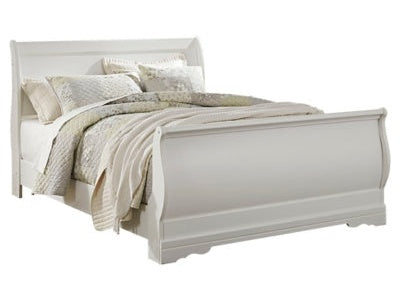 Anarasia White Queen Sleigh Bedroom Set with Nightstand - Ornate Home