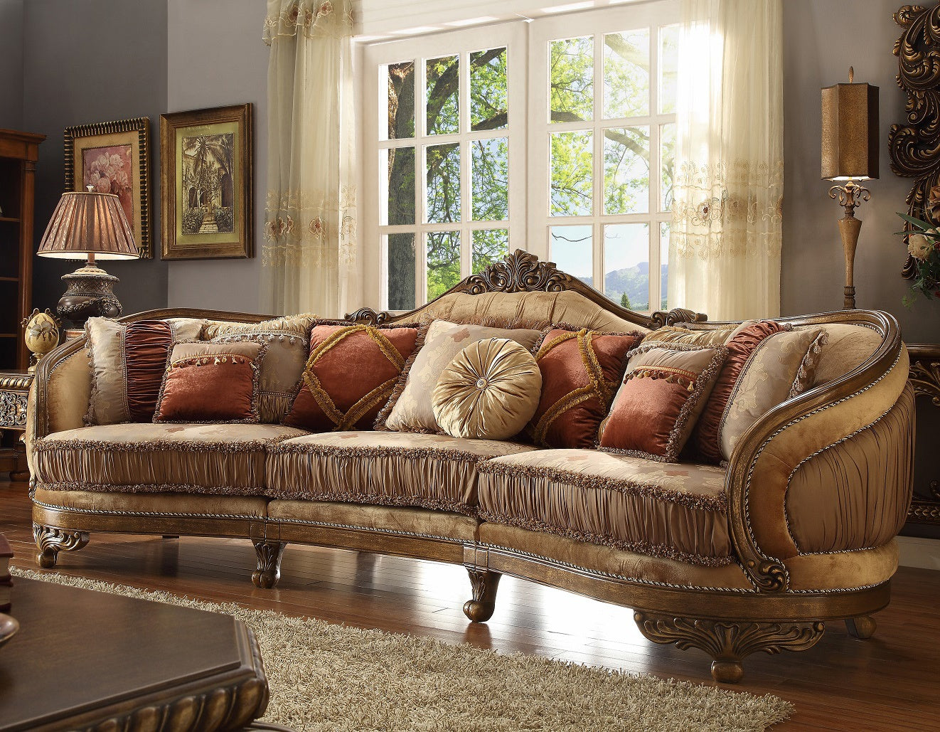 Anastasia Van Dyke Brown Sectional / HD-458 - Ornate Home