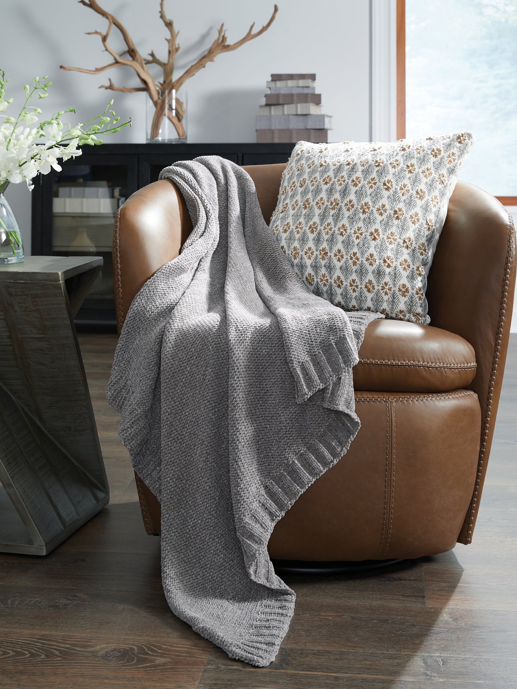 Anawood Gray Throw - Ornate Home