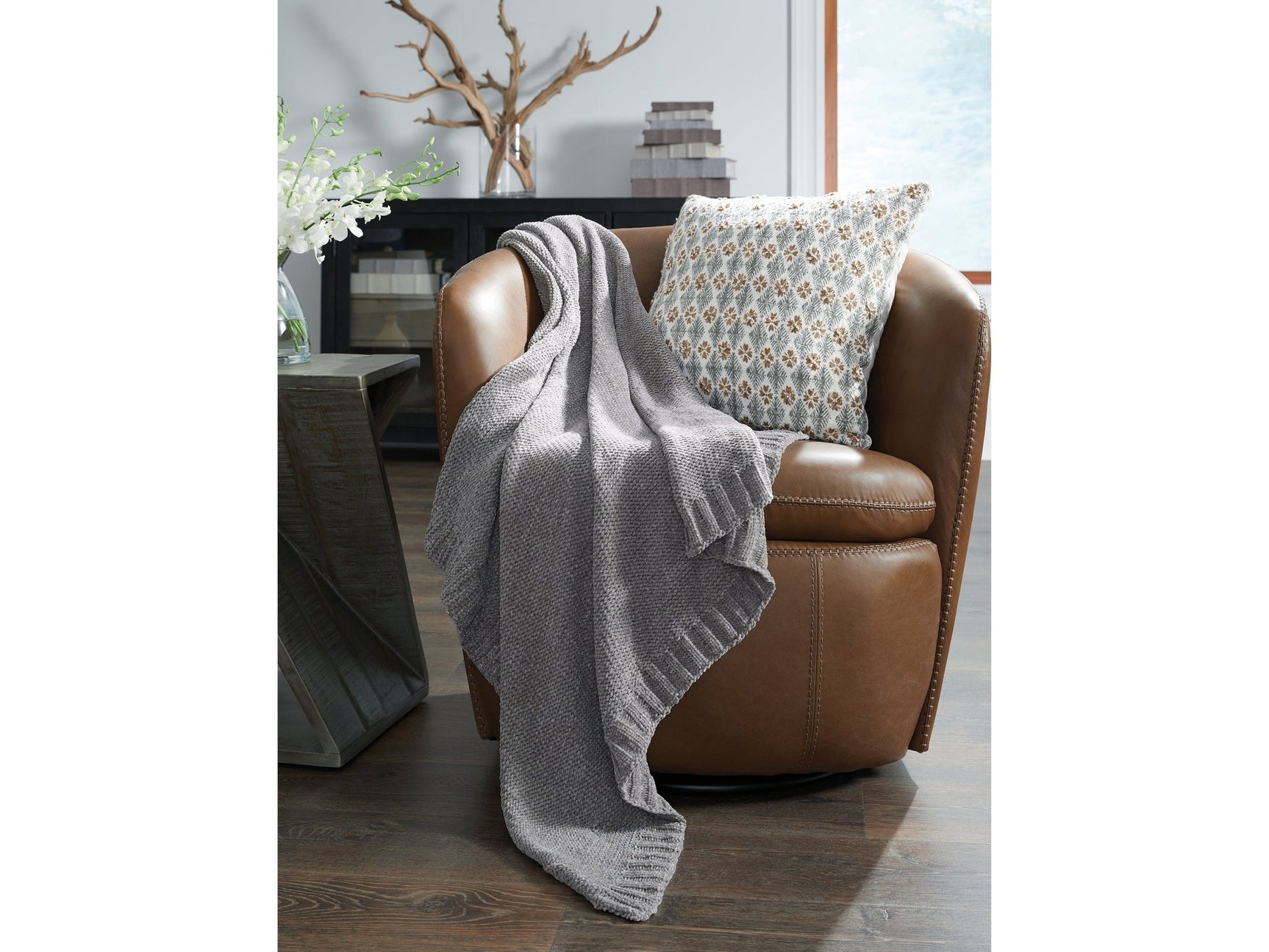 Anawood Gray Throw (Set of 3) (Online Special Price) - Ornate Home