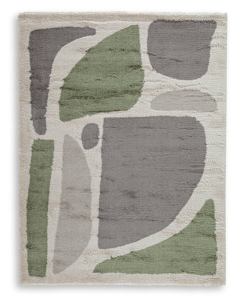 Anburgh Green/Gray/Ivory Medium Rug - Ornate Home