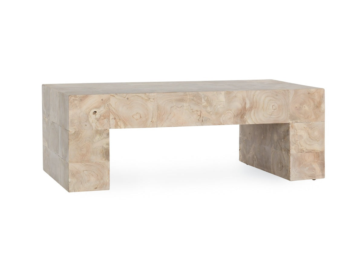 Anders Teak Cream Wash Coffee Table - Ornate Home