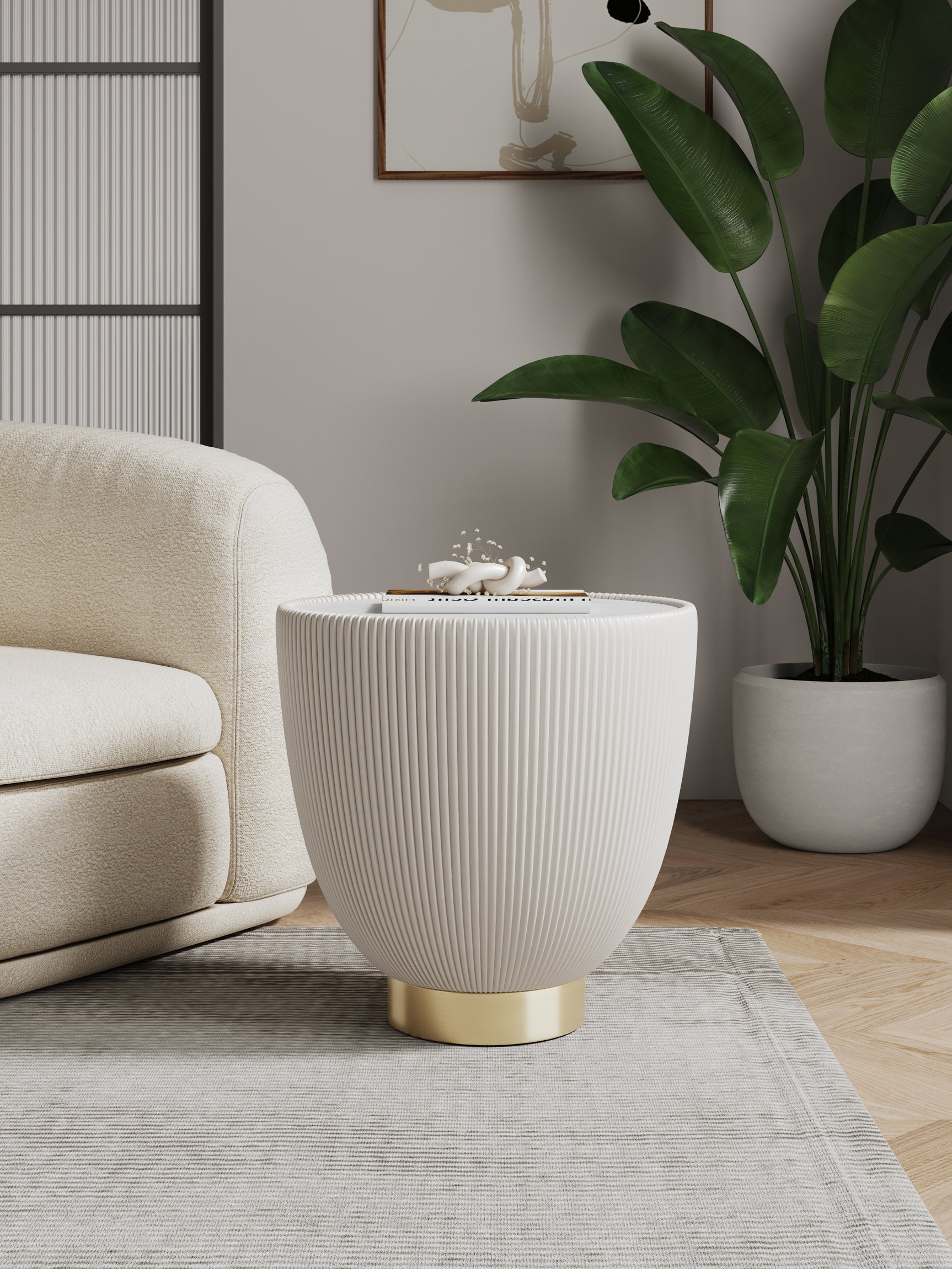 Anderson End Table 2.0 in Cream - Ornate Home