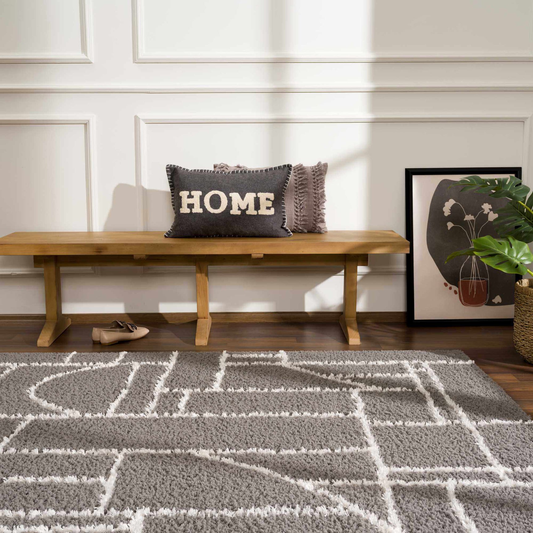Andia Charcoal Area Rug - Clearance - Ornate Home