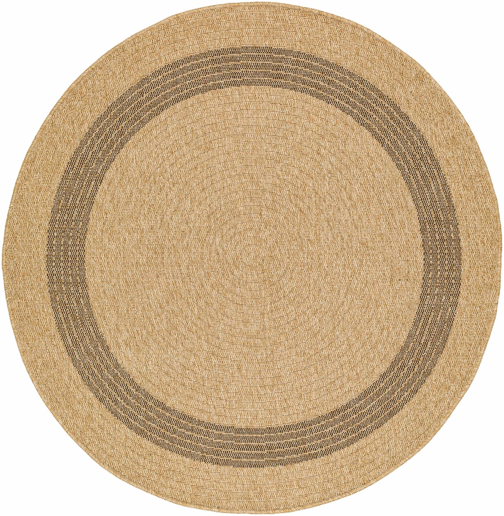 Andie Bordered Faux Jute Outdoor Rug - Clearance - Ornate Home