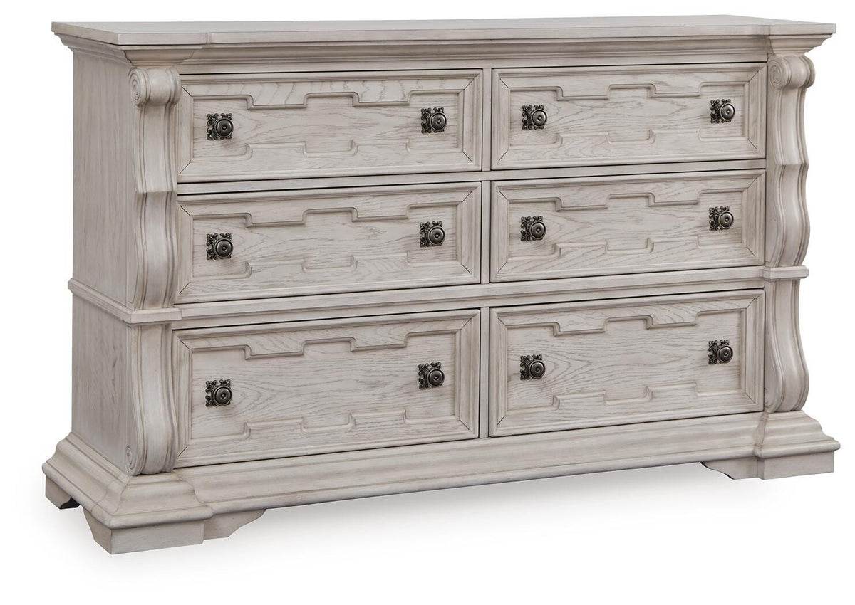 Andonhall Antique White Dresser - Ornate Home