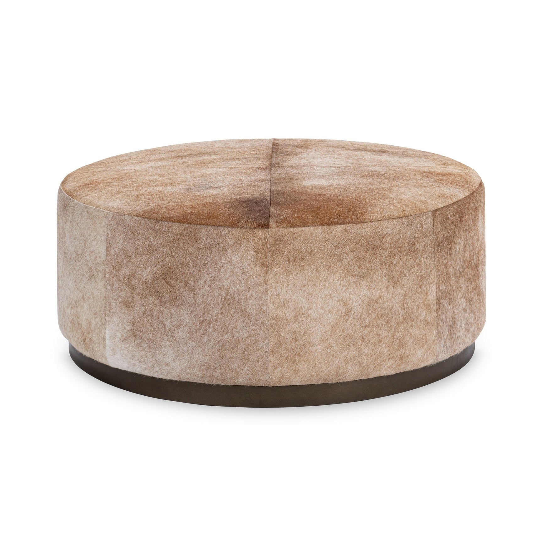 Andre Canyon Dust Round Ottoman - Ornate Home