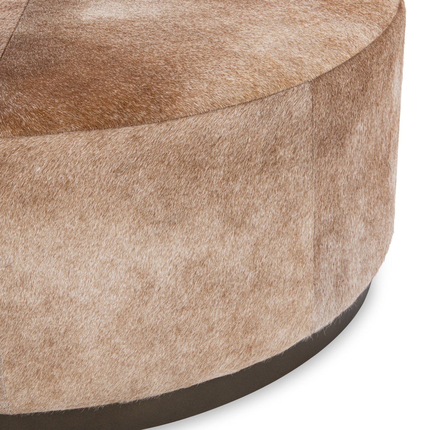 Andre Canyon Dust Round Ottoman - Ornate Home