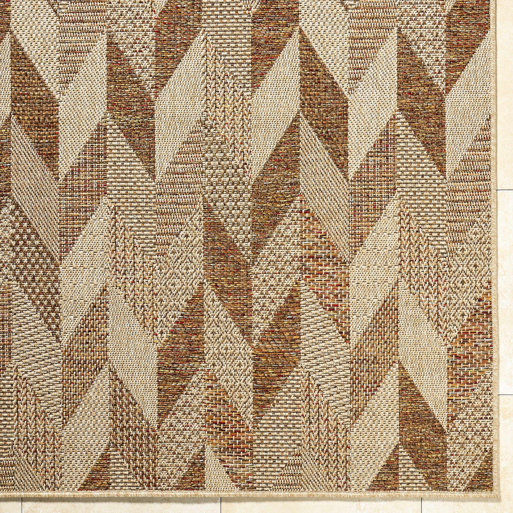 Andrea Burnt Sienna Outdoor Area Rug - Ornate Home