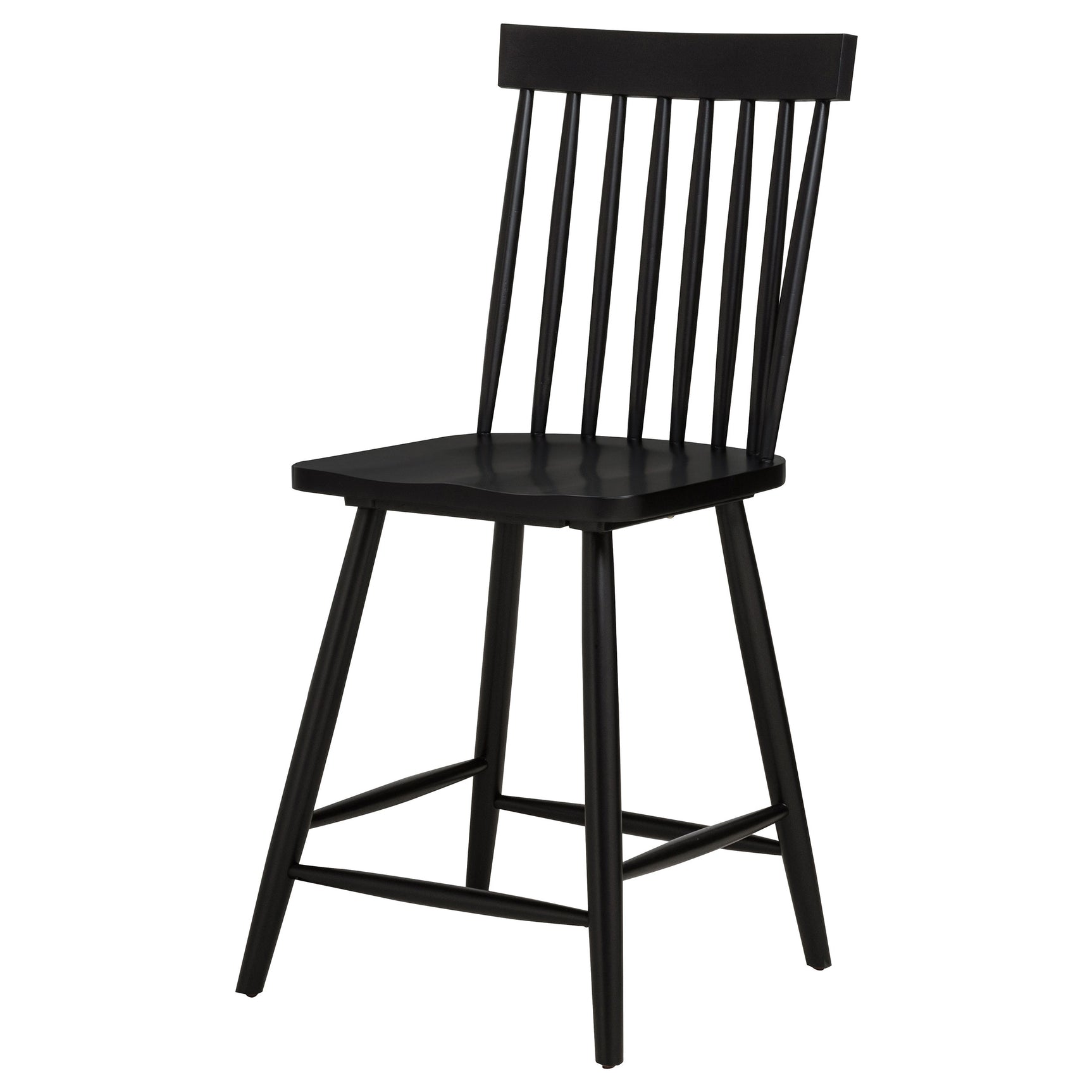 Andrews Black Windsor Counter Height Dining Side Chair (Set of 2) - Ornate Home