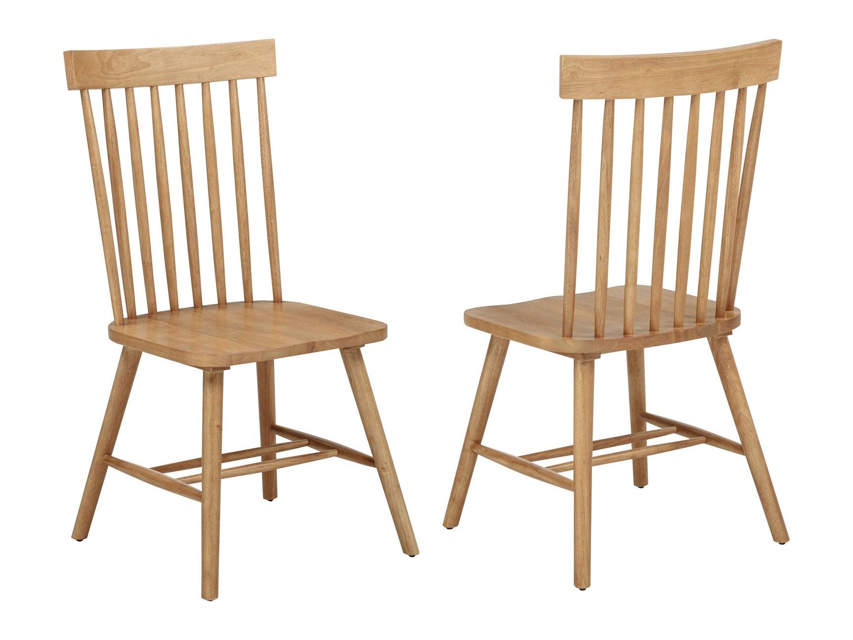 Andrews Light Ash Windsor Spindle Back Dining Side Chair (Set of 2) - Ornate Home