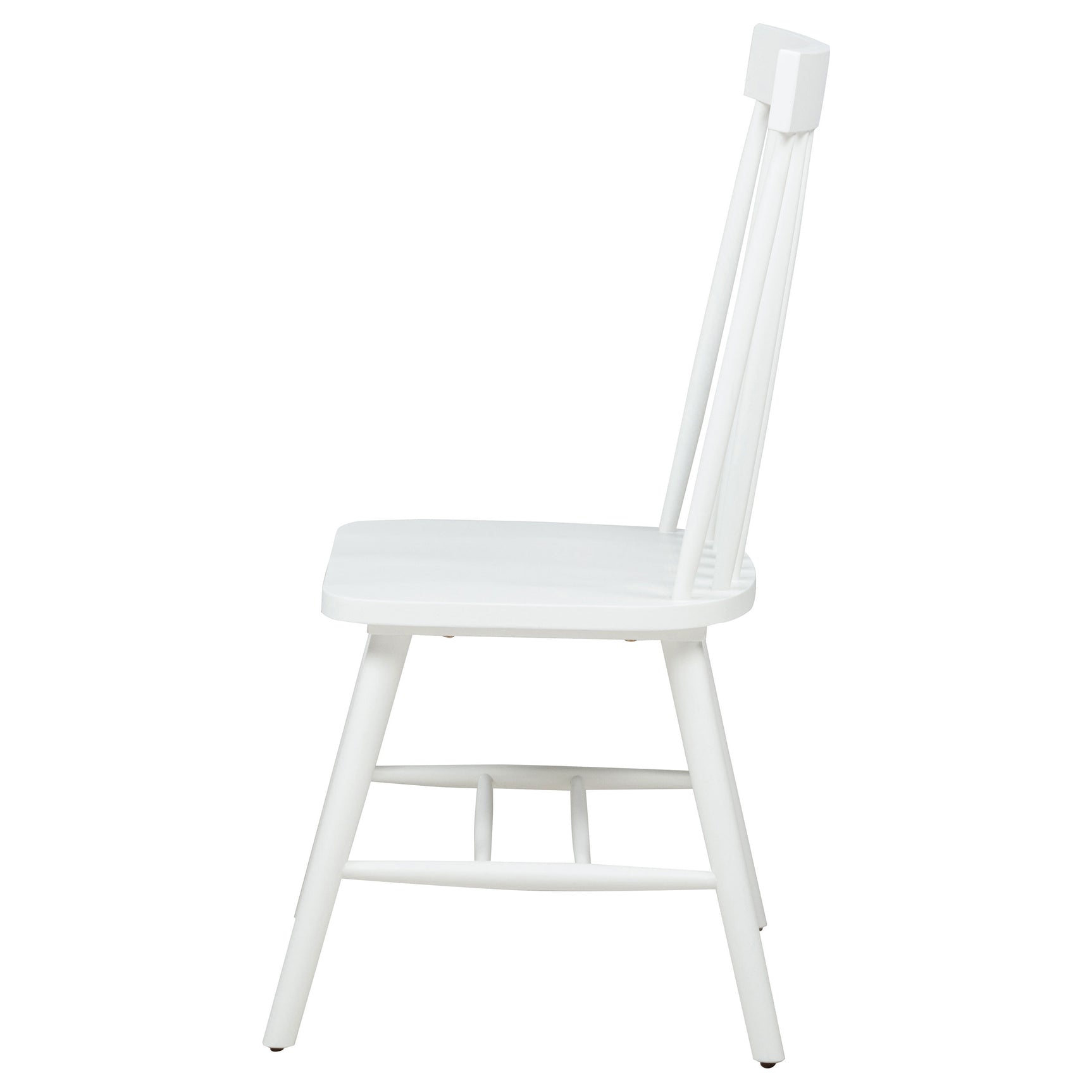 Andrews White Windsor Spindle Back Dining Side Chair (Set of 2) - Ornate Home