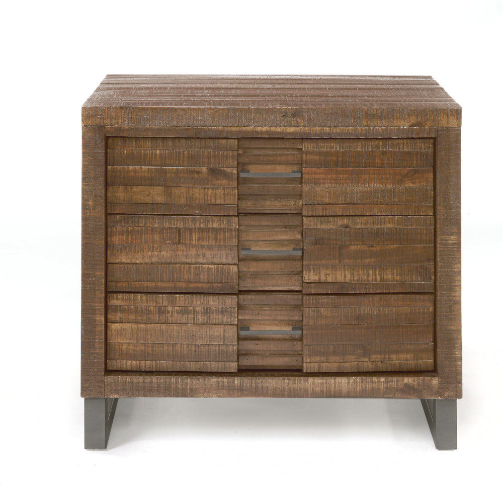 Andria Reclaimed Oak Nightstand - Ornate Home