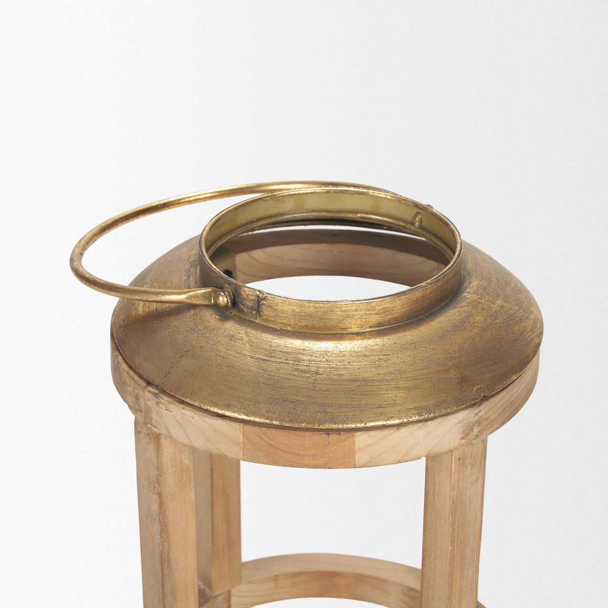 Andy Natural Small Wood Cylindrical Lantern - Ornate Home